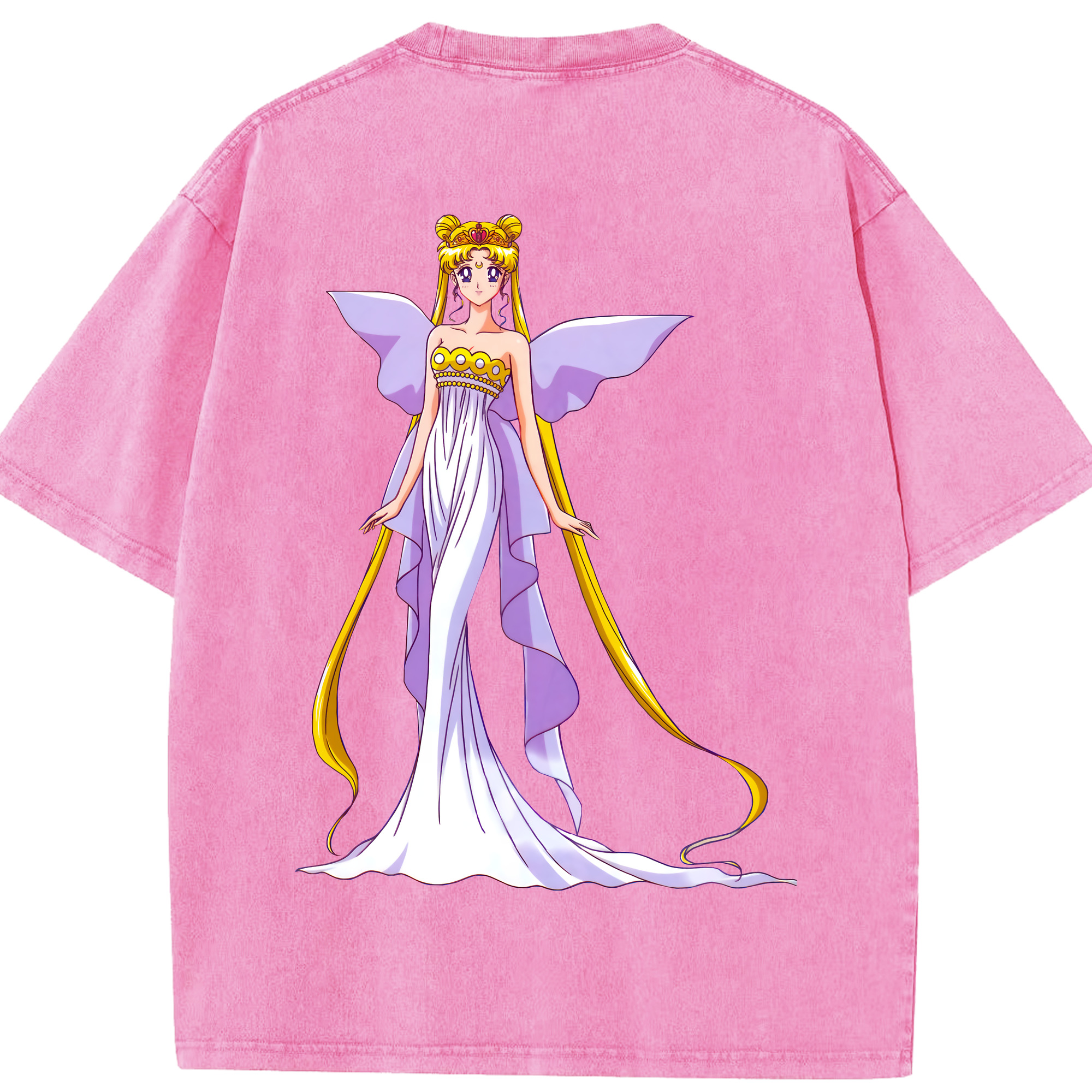 （画像用） 美少女戦士セーラームーン 愛野 美奈子 あいの みなこ Sailor Moon Aino Minako 綿100% ヴィンテージ風 半袖Tシャツ（背面プリント）